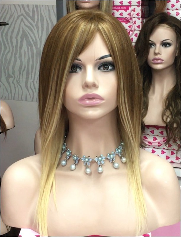 Peluca natural CLARA color 8R16 RAYA de Tul TRANSPARENTE