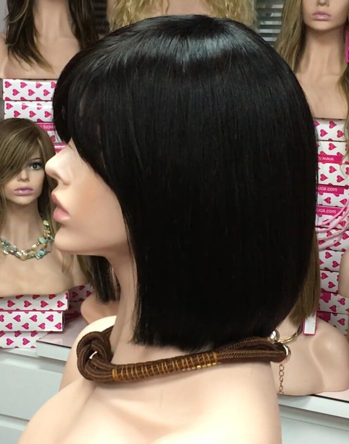 Peluca cabello natural Cleo color 1B Conf. Maquina
