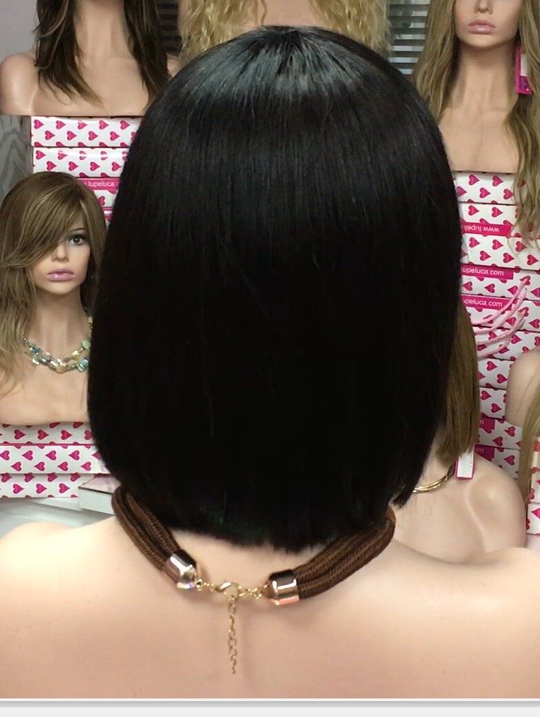 Peluca cabello natural Cleo color 1B Conf. Maquina