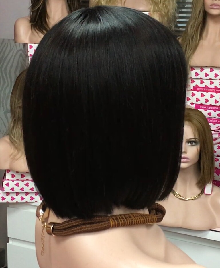 Peluca cabello natural Cleo color 1B Conf. Maquina