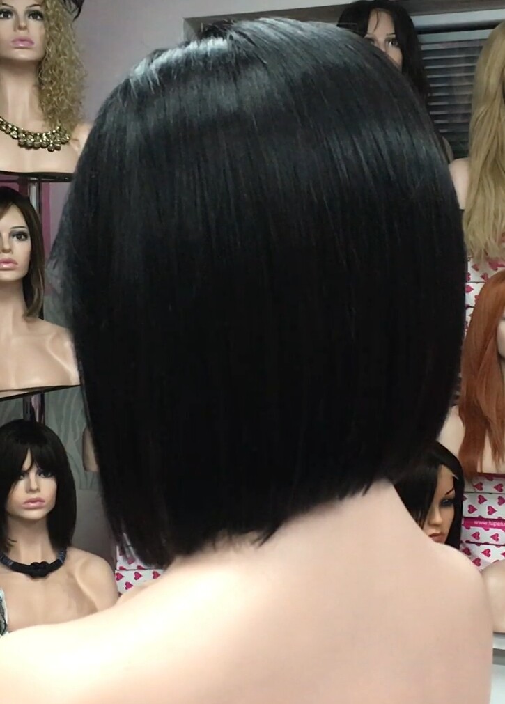 Peluca natural Cleo FLECO LARGO color 1 TOP TUL Transparente efecto piel