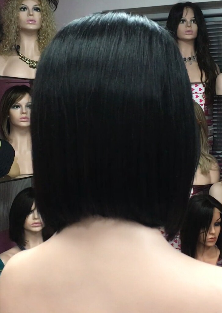 Peluca natural Cleo FLECO LARGO color 1 TOP TUL Transparente efecto piel