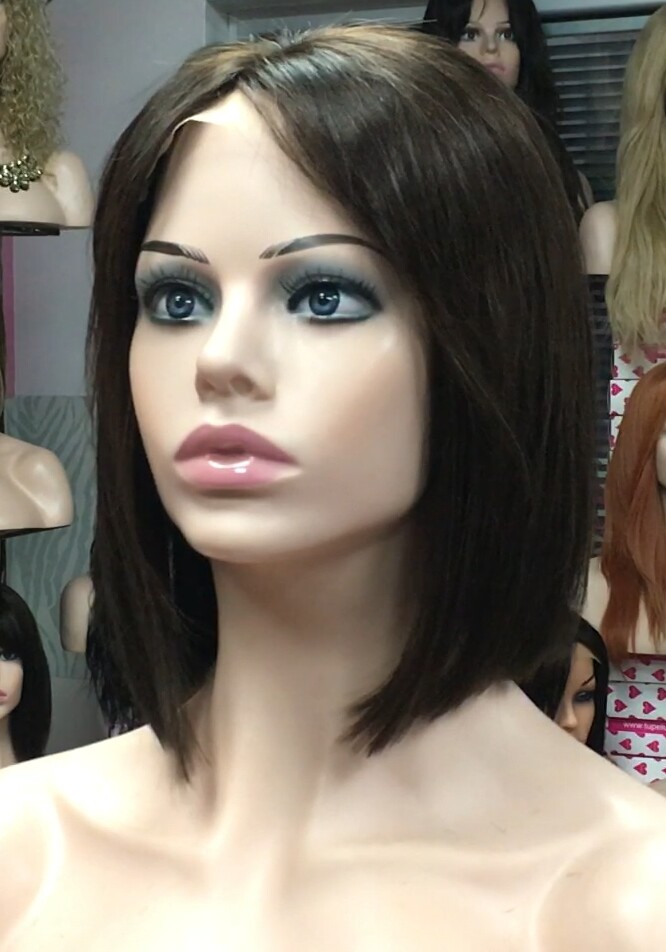 Peluca natural Cleo FLECO LARGO color 2 TOP TUL Transparente