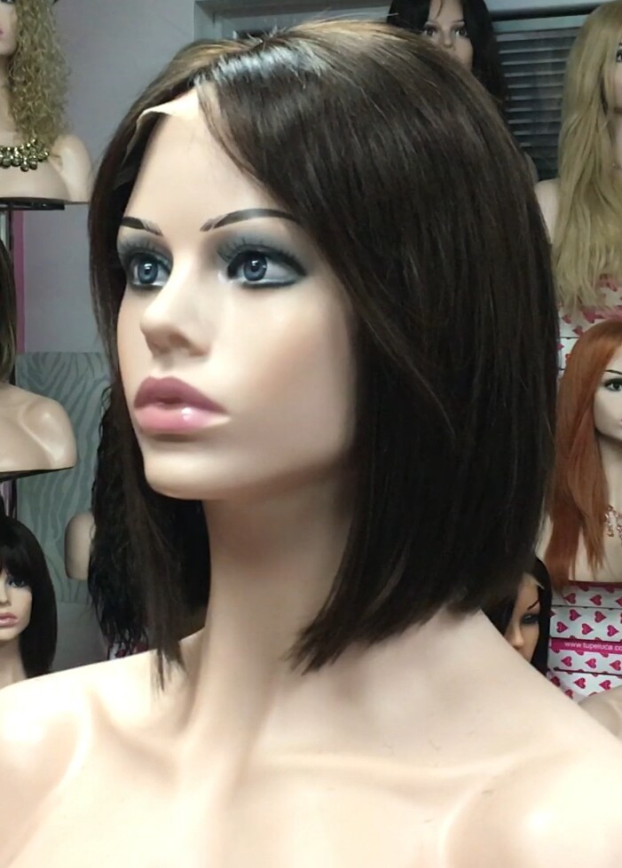 Peluca natural Cleo FLECO LARGO color 2 TOP TUL Transparente