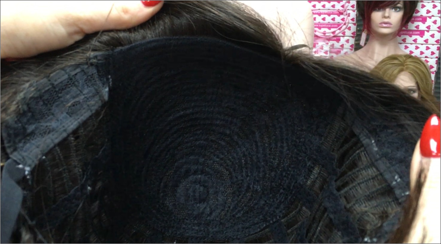 Peluca cabello natural Cleope (con fleco) color 2 MAQUINA