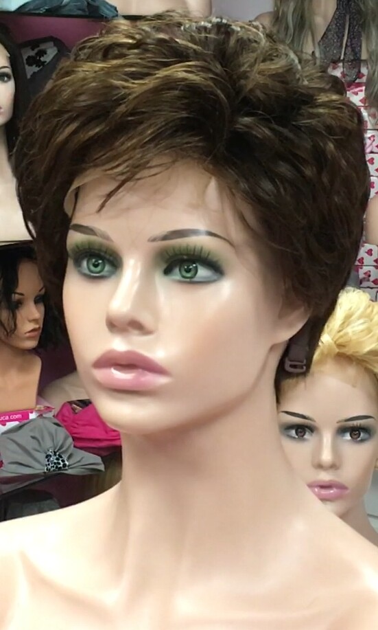 Peluca natural DONA Color 2/5  top Tul ENTERO