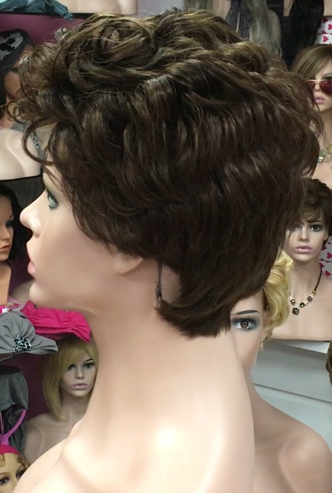 Peluca natural DONA Color 2/5  top Tul ENTERO