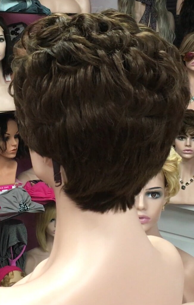 Peluca natural DONA Color 2/5  top Tul ENTERO
