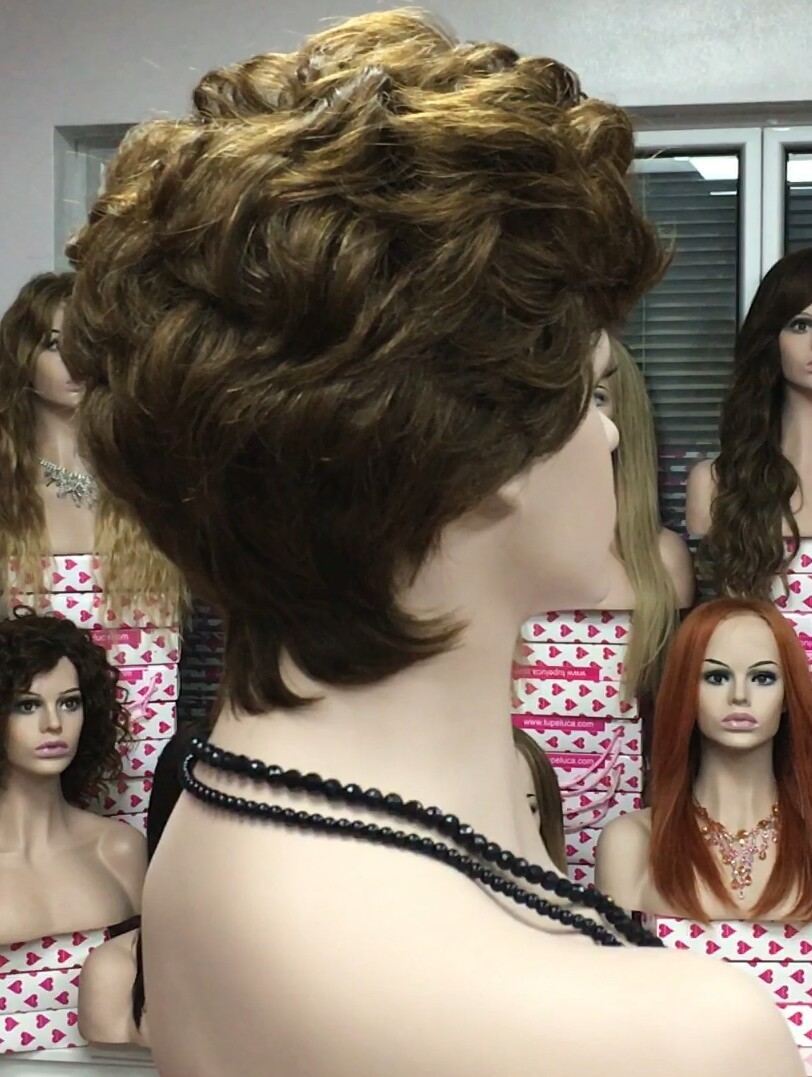Peluca natural NELA color 5 cabello humano***