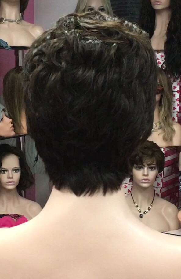 Peluca natural DONA Color 6 chocolate FRONTAL Tul