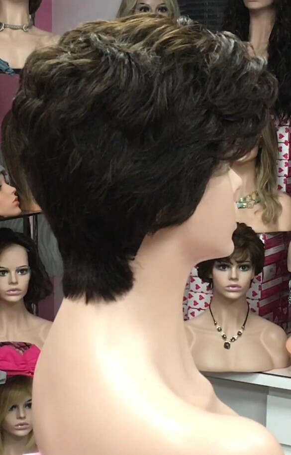 Peluca natural DONA Color 6 chocolate FRONTAL Tul
