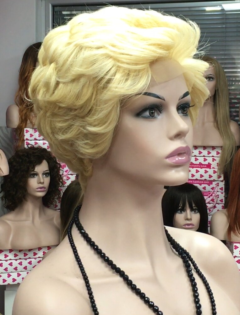 Peluca natural DONA TOP DE TUL completo color 613