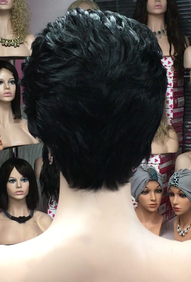 Peluca natural Dona color 1 TOP TUL transparente