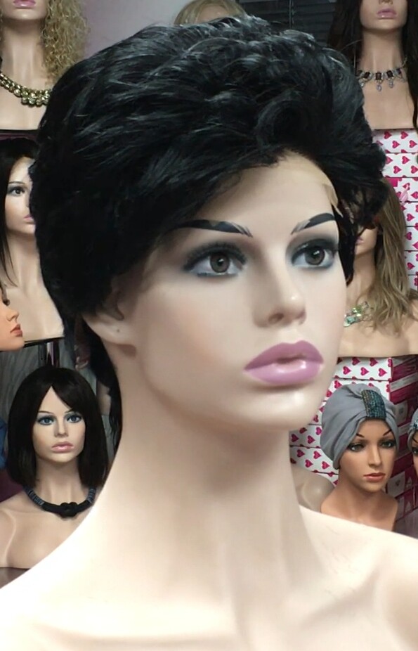 Peluca natural Dona color 1 TOP TUL transparente