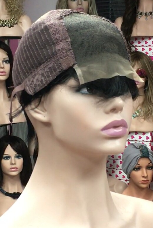 Peluca natural Dona color 1 TOP TUL transparente