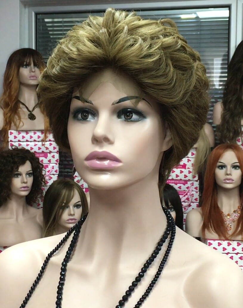 Peluca natural DONA Color 8 con top 7.1 Tul ENTERO