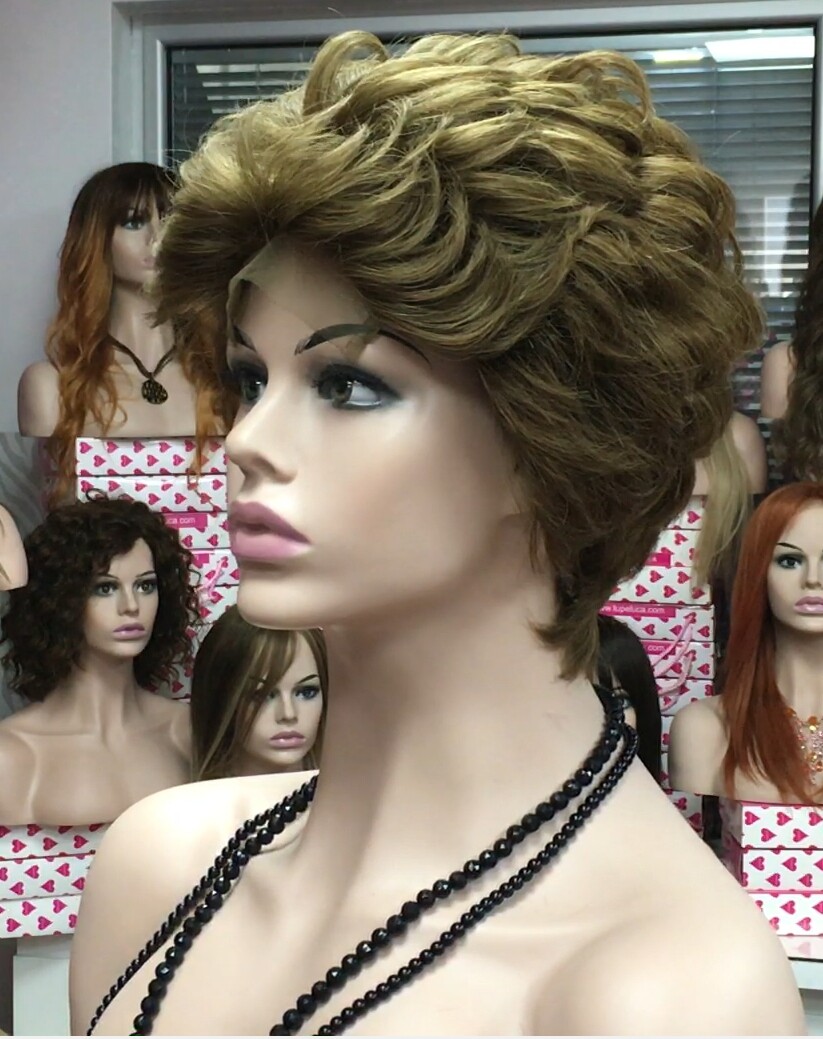 Peluca natural DONA Color 8 con top 7.1 Tul ENTERO