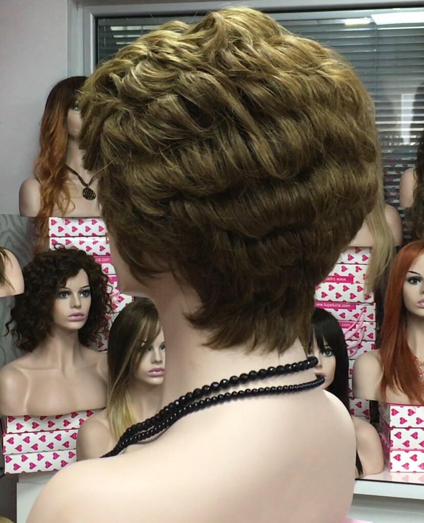 Peluca natural DONA Color 8 con top 7.1 Tul ENTERO