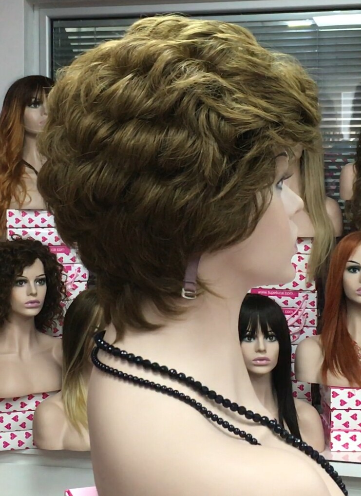 Peluca natural DONA Color 8 con top 7.1 Tul ENTERO