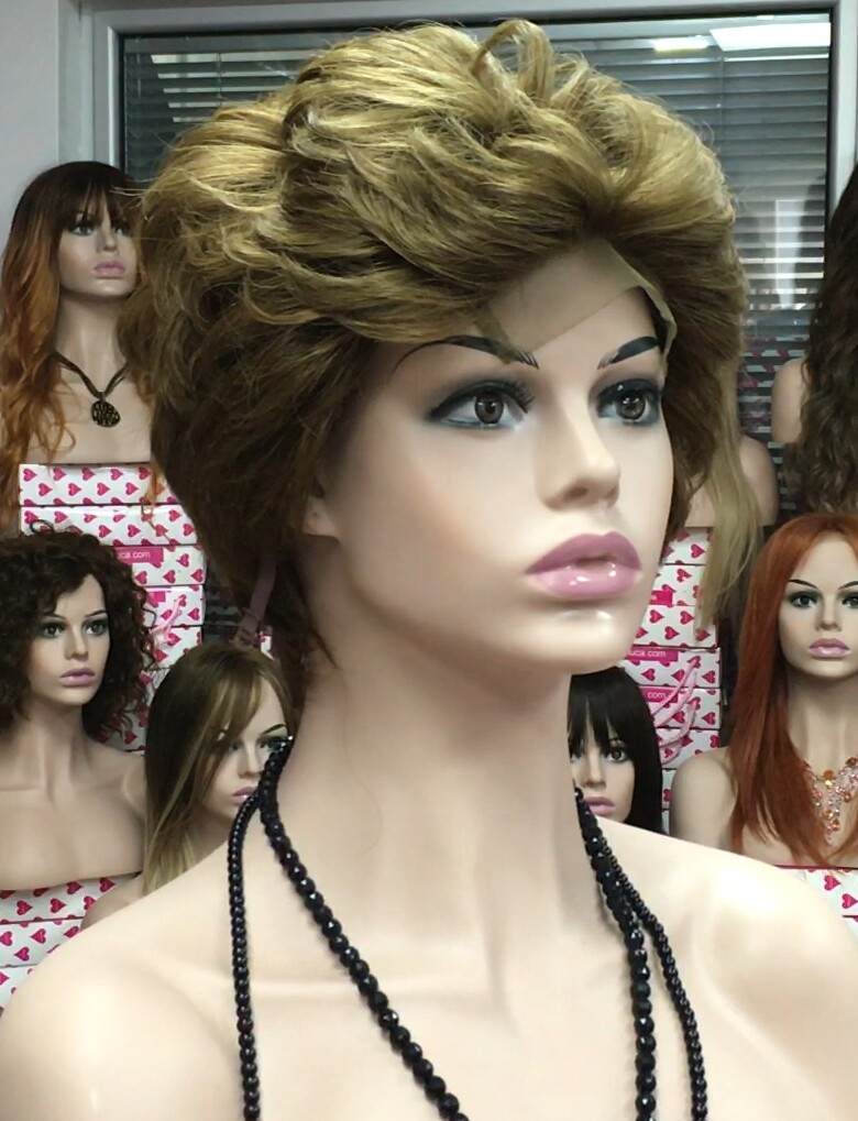 Peluca natural DONA Color 8 con top 7.1 Tul ENTERO