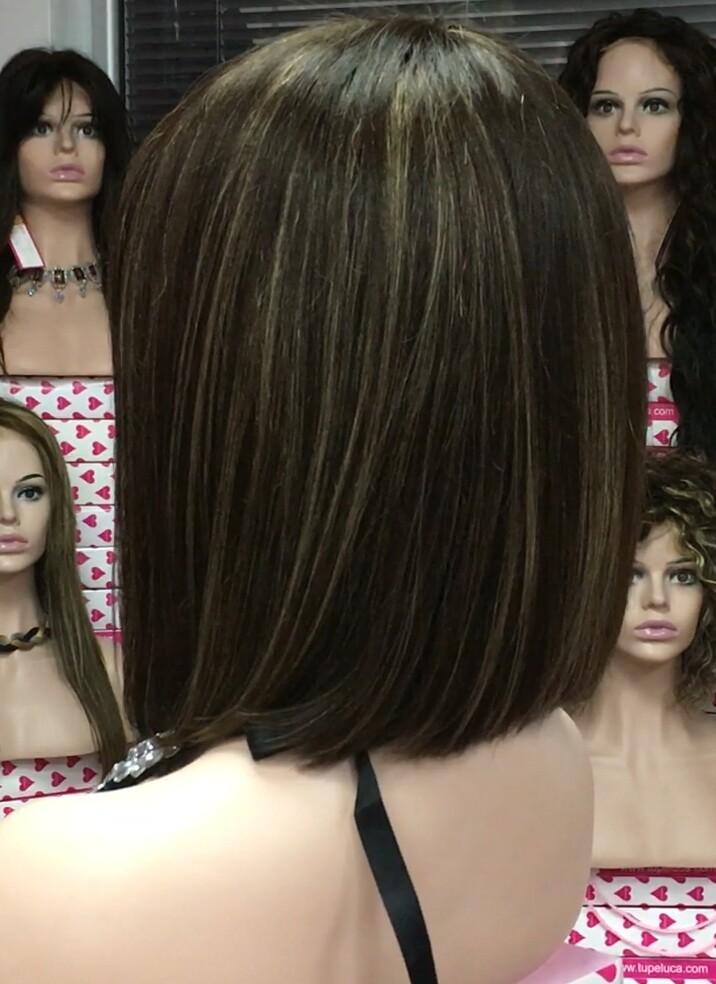 Peluca natural MELANIA maquina color  4h18