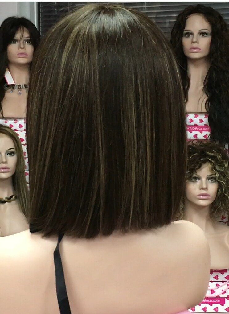 Peluca natural MELANIA maquina color  4h18