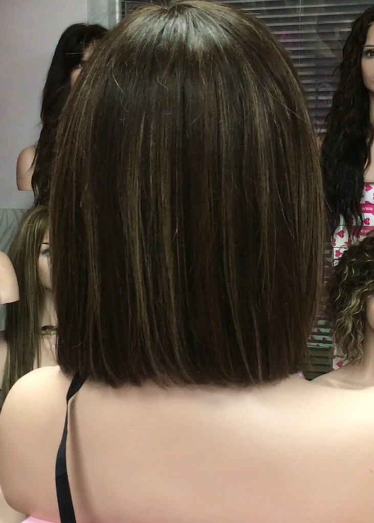 Peluca natural MELANIA maquina color  4h18
