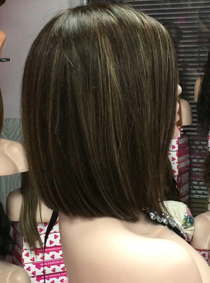 Peluca natural MELANIA maquina color  4h18