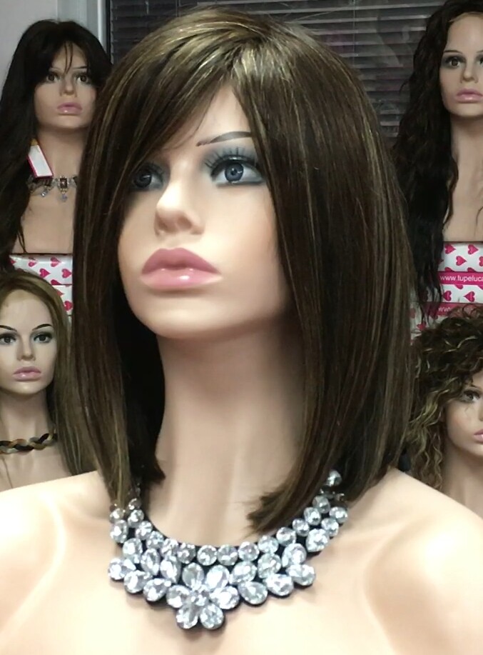 Peluca natural MELANIA maquina color  4h18