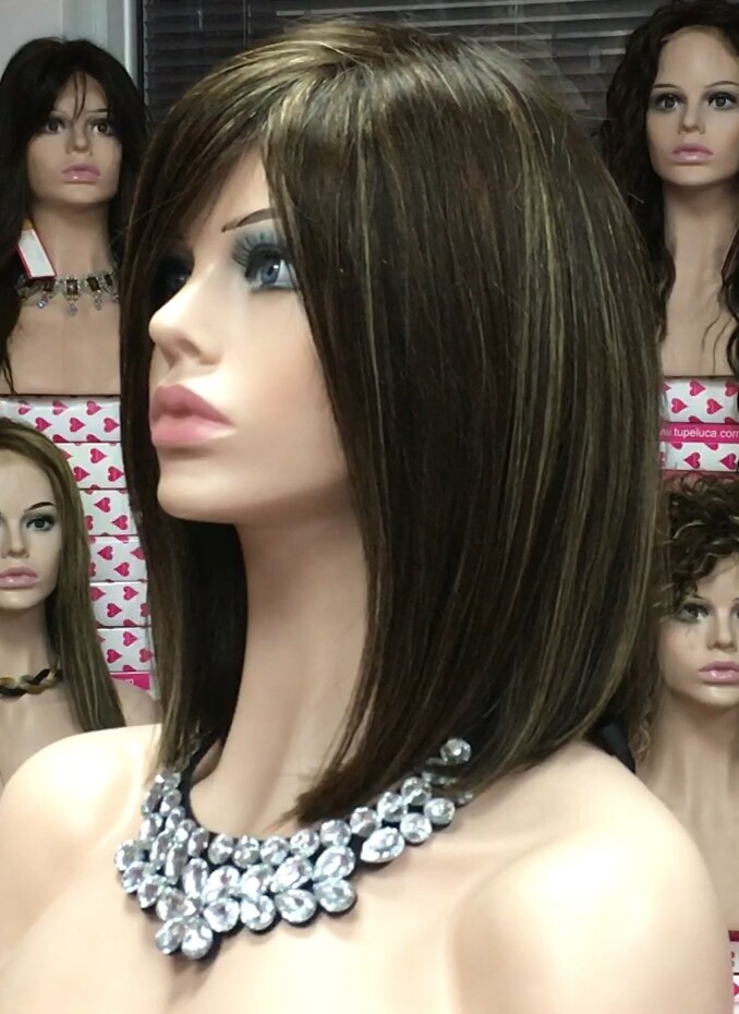 Peluca natural MELANIA maquina color  4h18