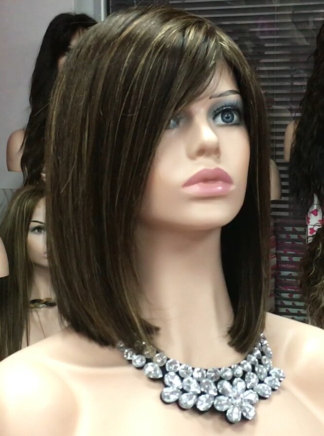 Peluca natural MELANIA maquina color  4h18