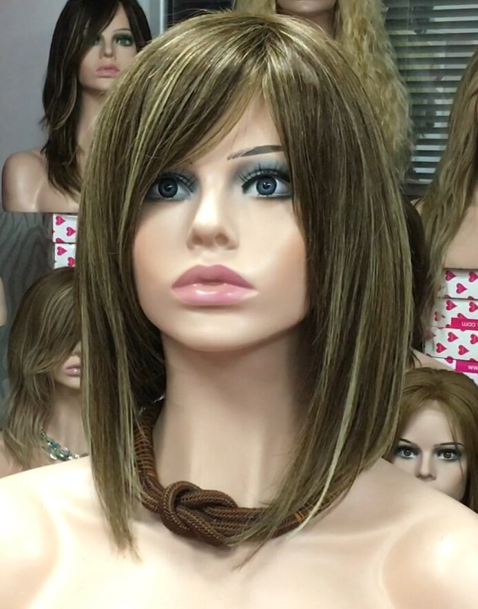Peluca natural MELANIA conf. maquina color 5h8h613h5