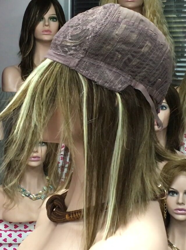 Peluca natural MELANIA conf. maquina color 5h8h613h5