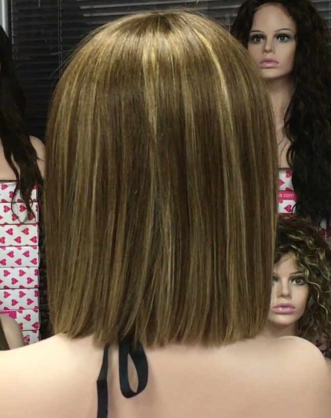 Peluca natural MELANIA maquina color  6h8h613