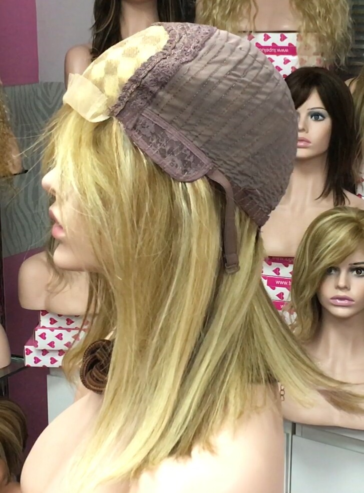 Peluca natural Melisa color 8h613-TOP de tul transparente efecto piel