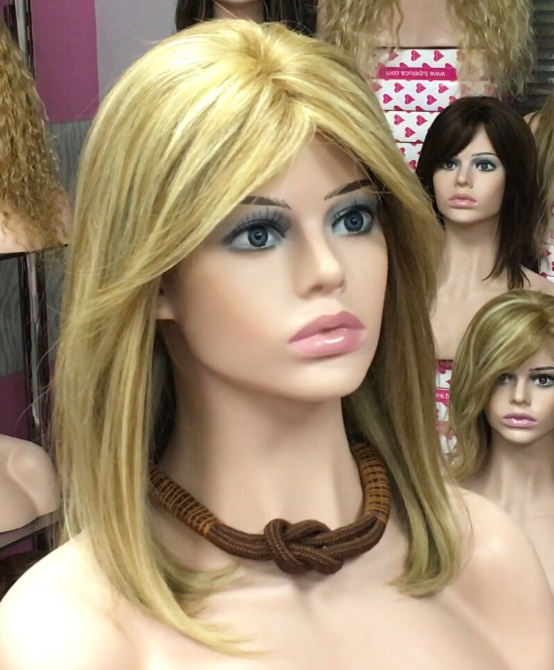 Peluca natural Melisa color 8h613-TOP de tul transparente efecto piel