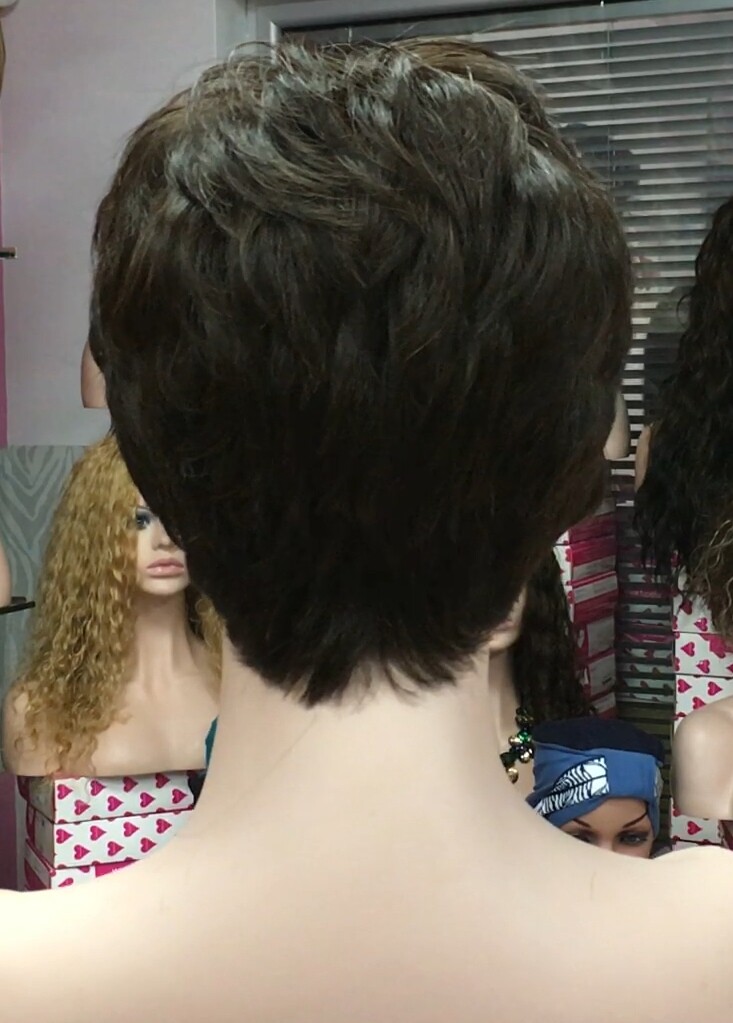 Peluca cabello natural MIA 1/2 confeccionada a maquina