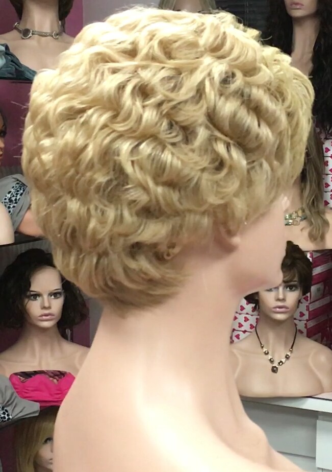 Peluca cabello natural MIA color 27/613 Frontal de Tul transparente