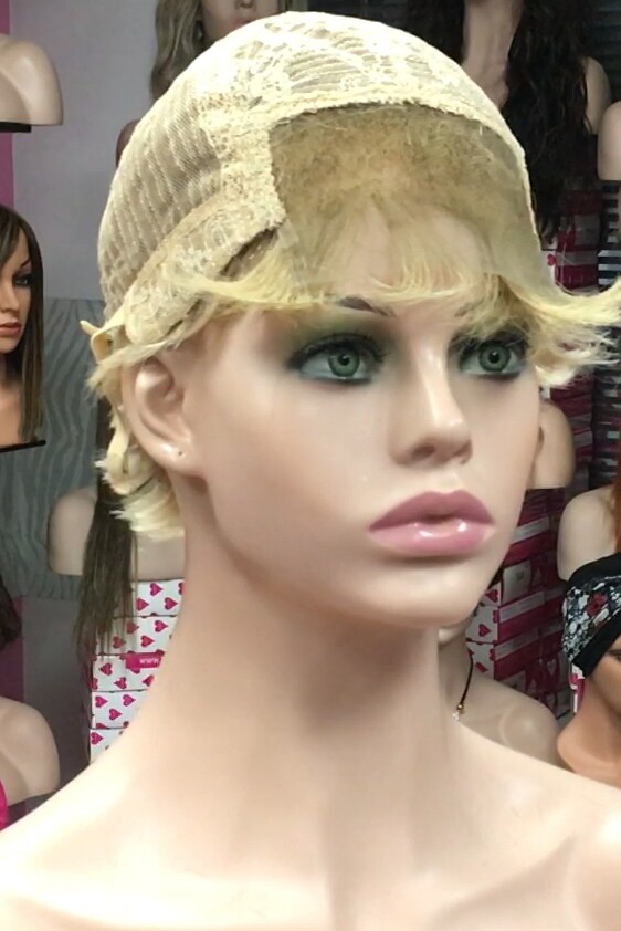 Peluca cabello natural MIA color 27/613 Frontal de Tul transparente