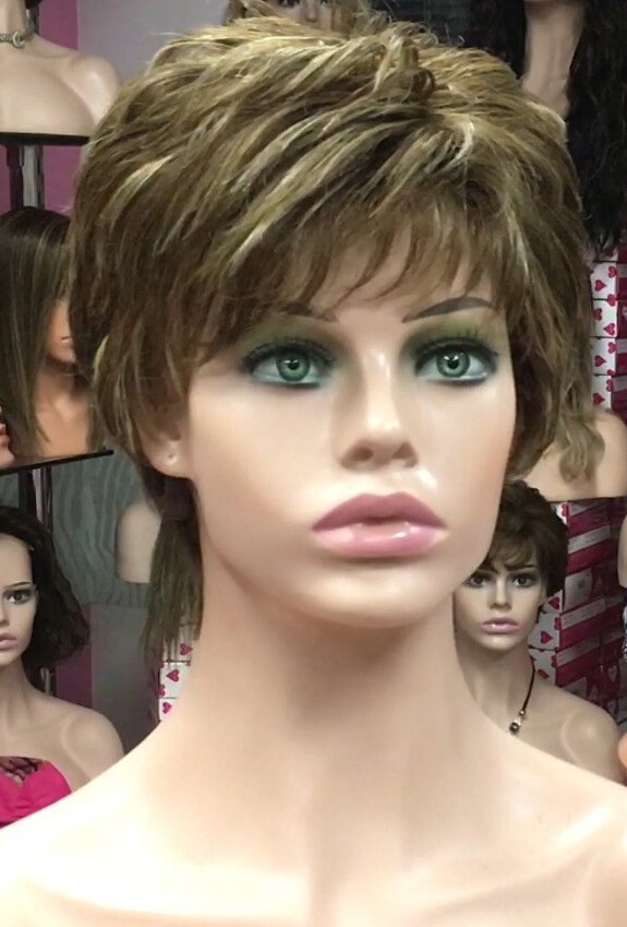 Peluca cabello natural MIA 5H8H613 confeccion a maquina