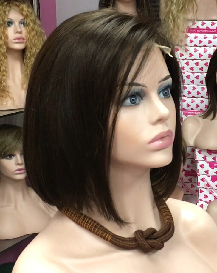 Peluca cabello natural modelo Miinauti color 4 Top Tul