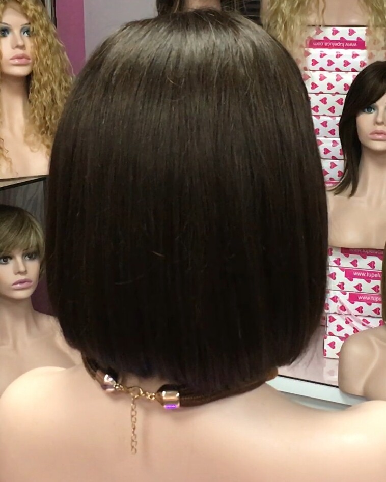 Peluca cabello natural modelo Miinauti color 4 Top Tul