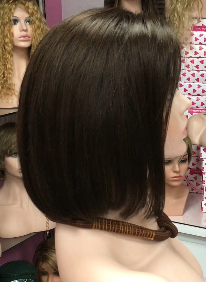 Peluca cabello natural modelo Miinauti color 4 Top Tul