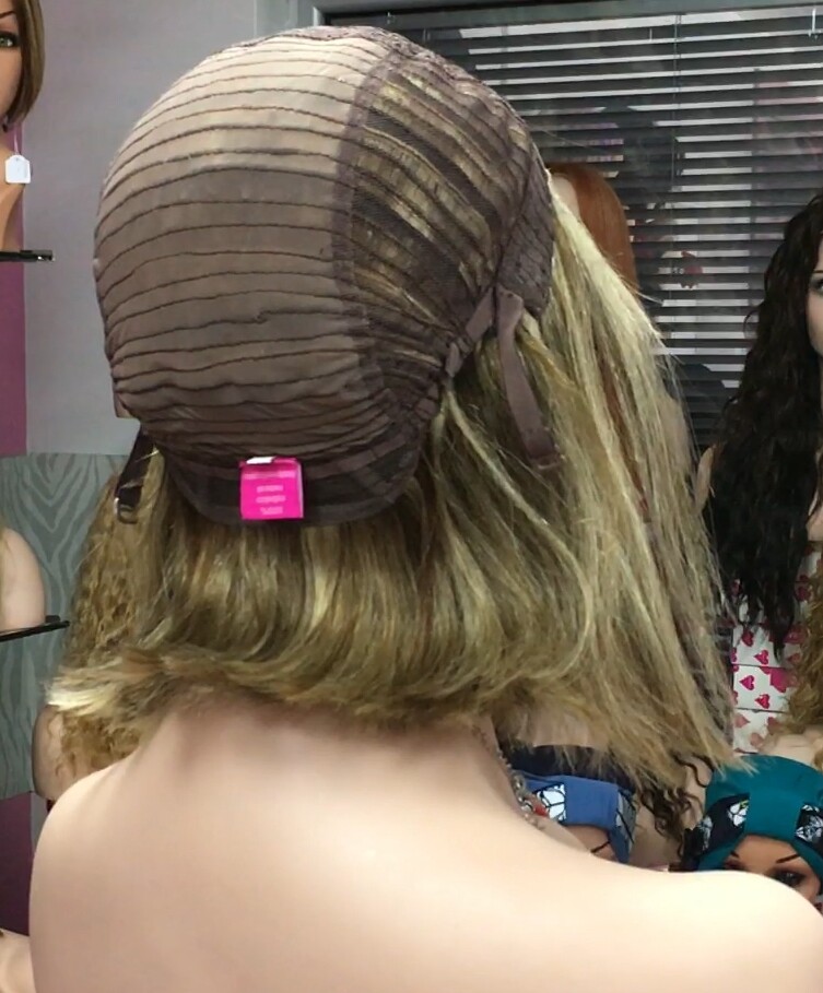 Peluca natural Minauti color 4h16h8h613 TOP de TUL transparente efecto piel