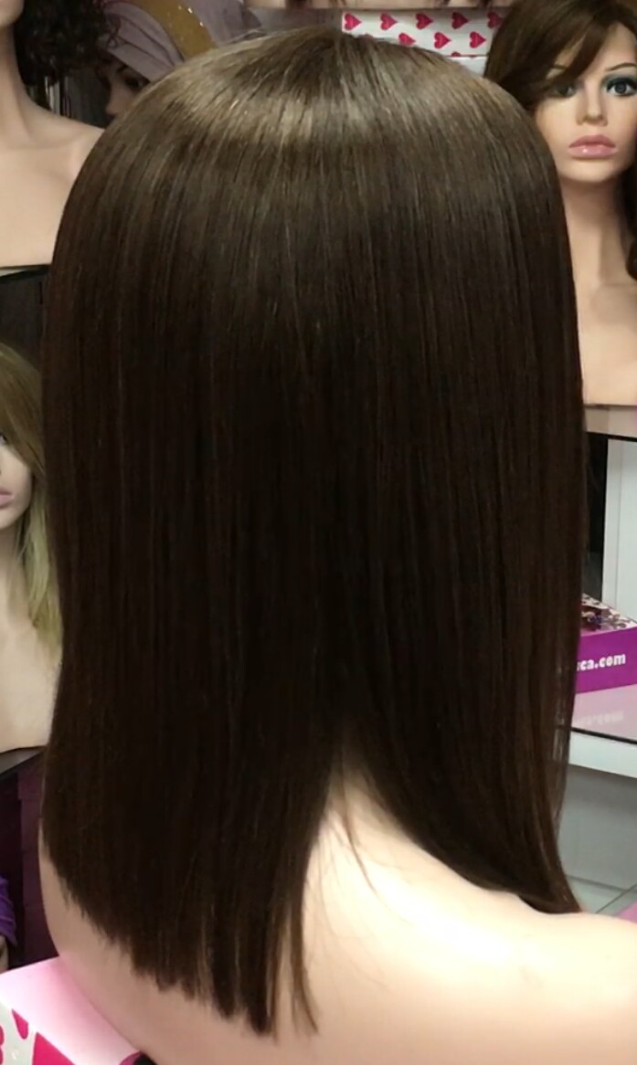 Peluca natural MELANY color 4B RAYA de TUL