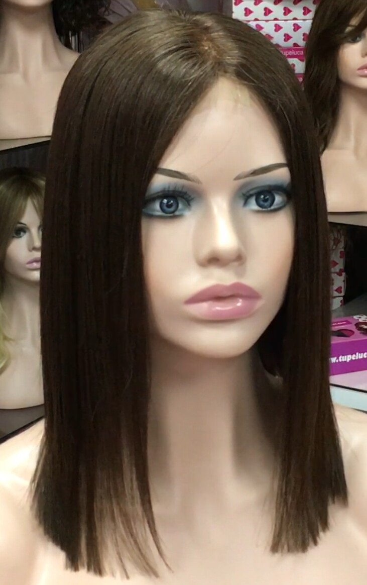 Peluca natural MELANY color 4B RAYA de TUL