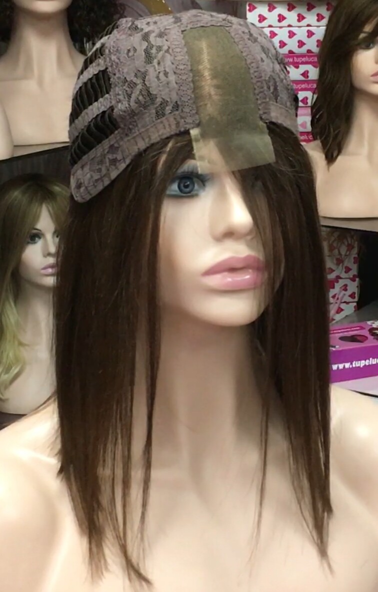 Peluca natural MELANY color 4B RAYA de TUL