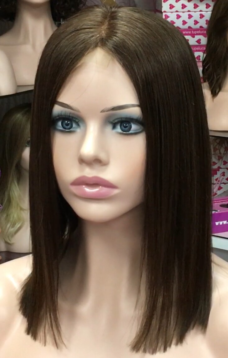 Peluca natural MELANY color 4B RAYA de TUL