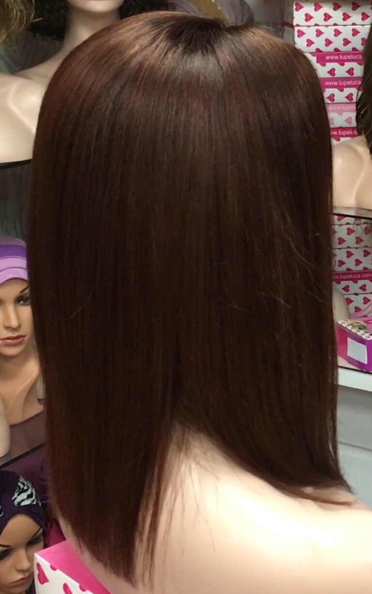 Peluca natural Melany color 6 CAOBA  tinte  TOP TUL