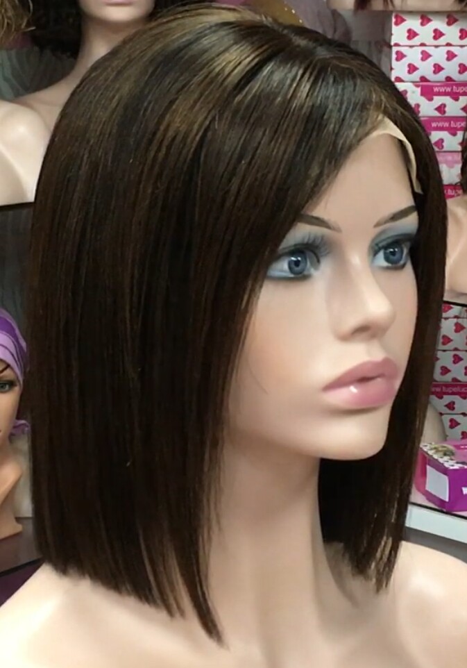 Peluca natural MINAUTI color 2H5 TOP de TUL transparente efecto piel